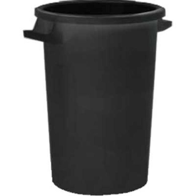BIDONE PER RIFIUTI NERO lt 100 - Ø 47x66h