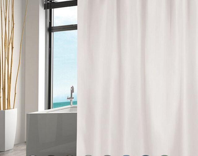 TENDA DOCCIA TESSUTO POLIESTERE cm 120x200 Bianca