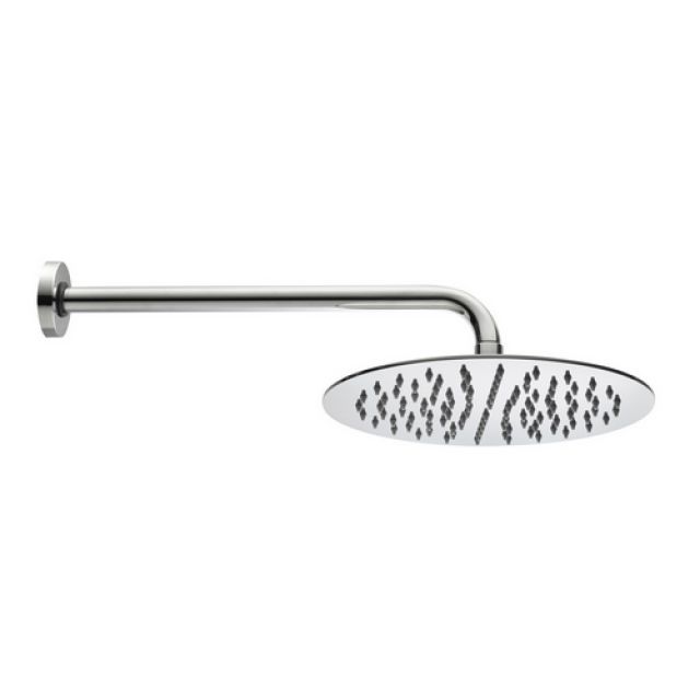BRACCIO DOCCIA TETIS CON SOFFIONE TONDO Cromo - Diam. 30 cm