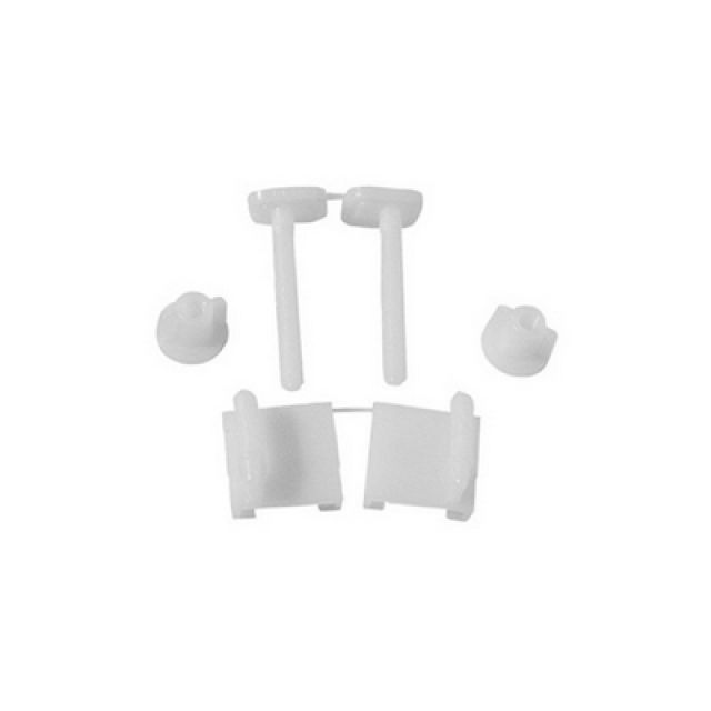 COPPIA SUPPORTI PER SEDILI IN PVC CON VITI IN PLASTICA Bianco