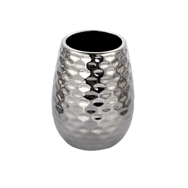 PORTA SPAZZOLINO IN CERAMICA PHOENIX Argento