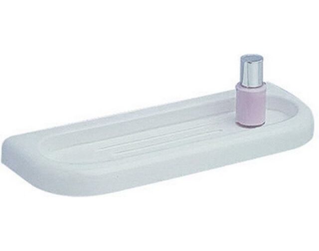 PORTA SPUGNA E PORTA SAPONE COMBINATO  SERIE LINEA Bianco