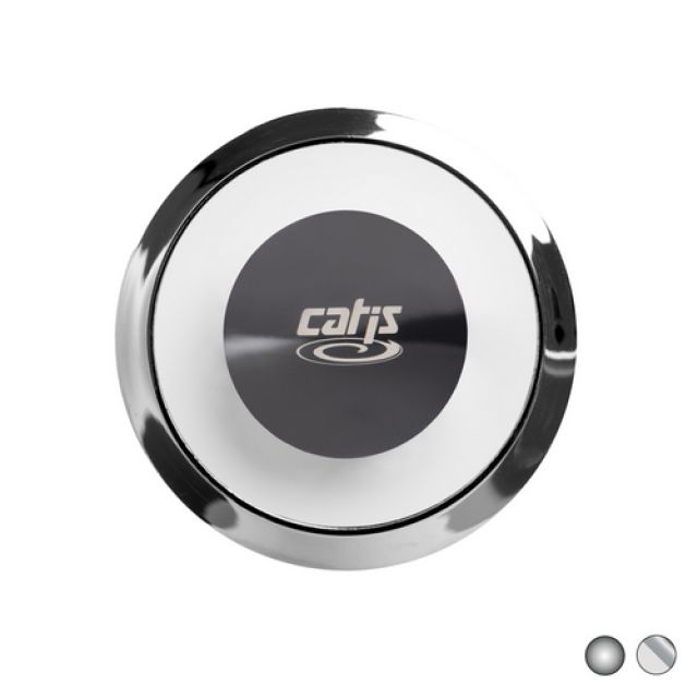 PULSANTE CATIS PER ECOSTOP Bianco-Cromo