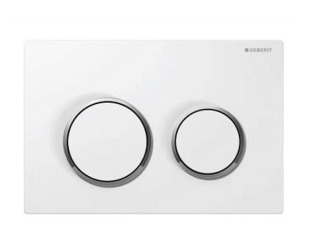 PLACCA DI COMANDO 2 TASTI OMEGA 20 Nero opa. Anelli Nero luc.