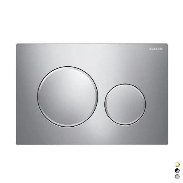 PLACCA DI COPERTURA 2 TASTI SIGMA 20 GEBERIT Spazzolato -bordi tasti lucido