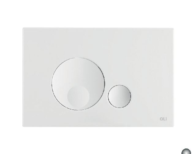PLACCA DOPPIO SCARICO GLOBE Bianca