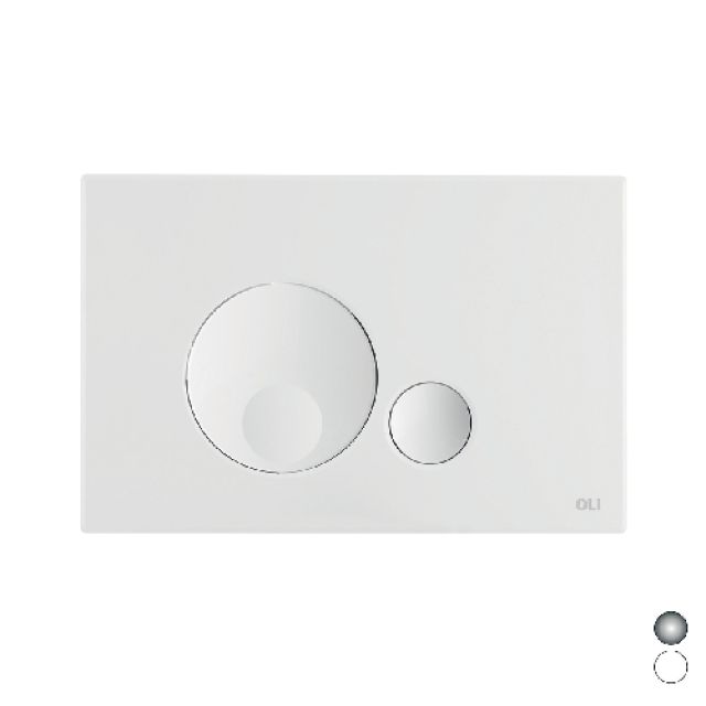PLACCA DOPPIO SCARICO GLOBE Bianca