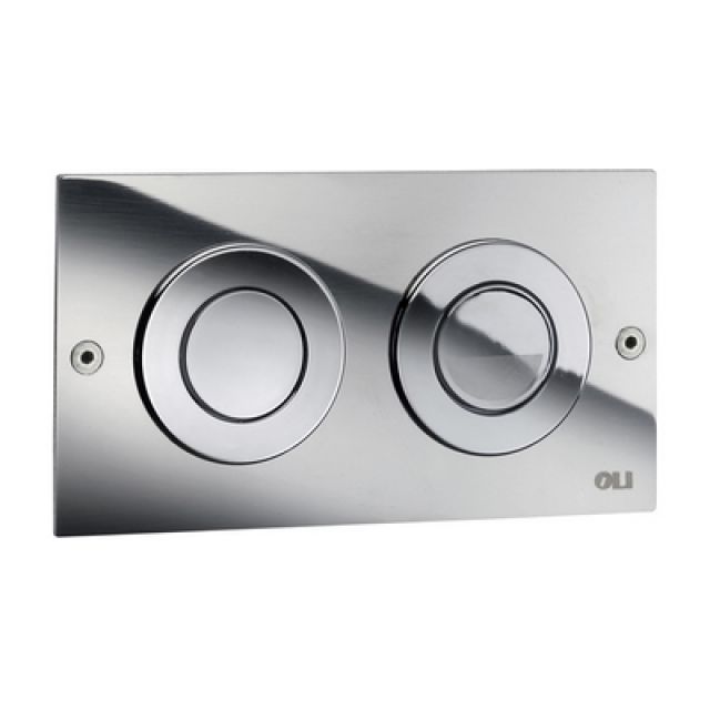 PLACCA DI COMANDO 2 PULSANTI PER CASSETTE PNEU OLI MINI TREND Cromata