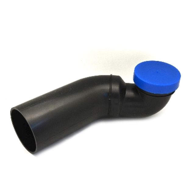 CURVA WC ORIZZONTALE CON OR E TAPPO DX 90/110