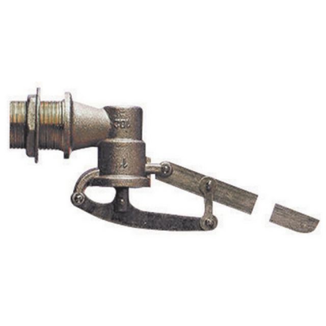 GALLEGGIANTE IN OTTONE SENZA SFERA A 5 COPPIGLIE ASTA PIATTA 2"