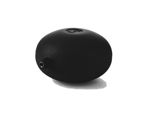 SFERA IN PLASTICA PIATTA PER ASTE TONDE Nera Diam. 90