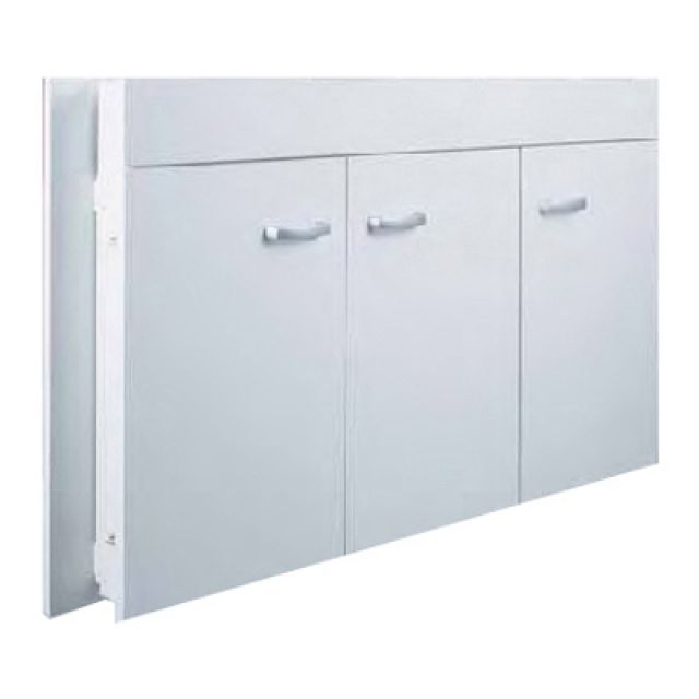 SOTTOLAVELLO A 3 ANTE PIEGHEVOLE cm 120x50 Teak - Top Inox