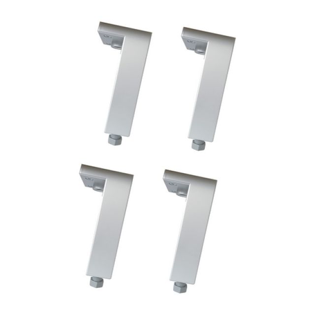 4 PZ PIEDINI REGOLABILI ANODIZZATI PER LEGNO