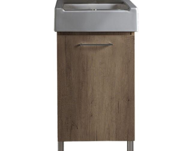 MOBILE LAVATOIO CON LAVABO IN CERAMICA 1 ANTA Olmo Montano - LxP 50x50 cm