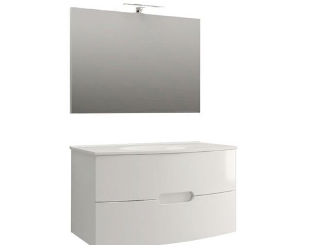MOBILE BAGNO COMPLETO TIME Bianco Lucido L. 74 cm