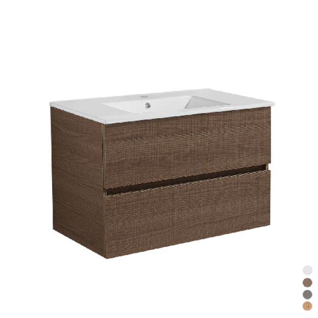 BASE 2 CASSETTI MODELLO DEARUM cm 80 x 45 x 52 Bianco Lucido