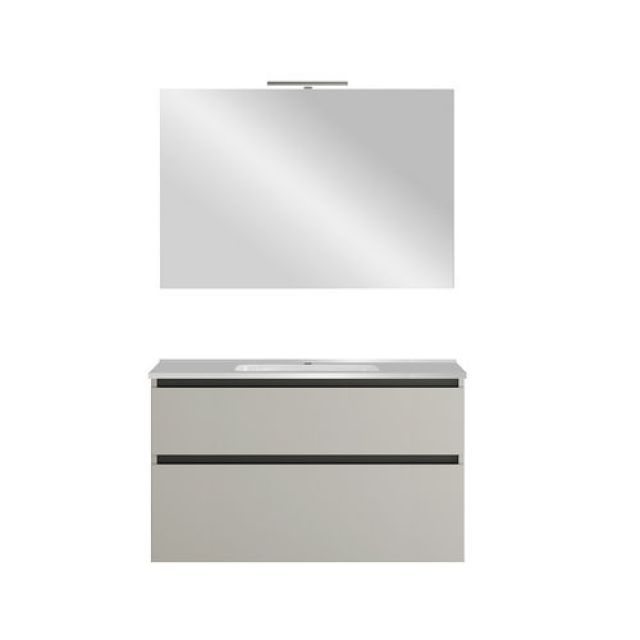 MOBILE BAGNO LINEA LEVEL DA 100 CM Corda Opaco