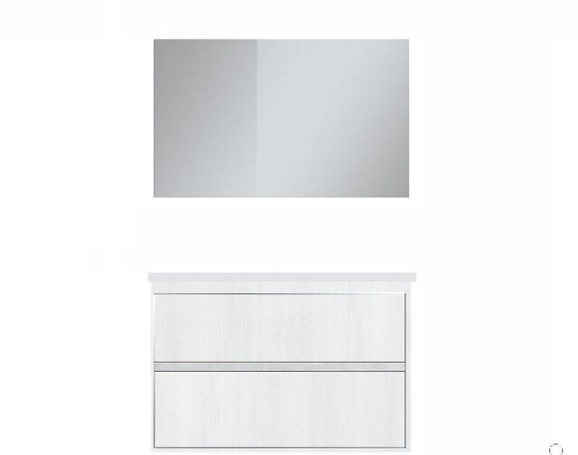MOBILE BAGNO SOSPESO LINEA ELEGANCE L. 80 CM Larice Bianco