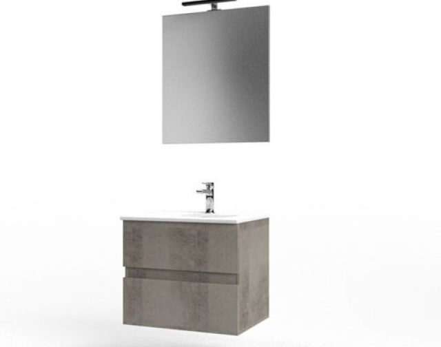 MOBILE BAGNO SOSPESO MOD. STILE L. 60 CM Bianco Lucido