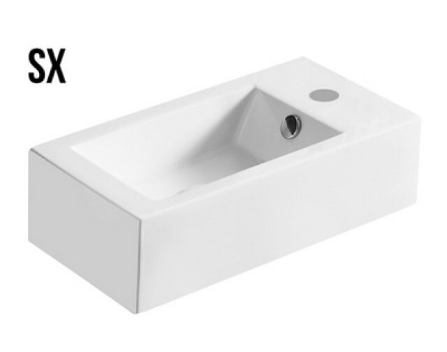 LAVABO D'APPOGGIO MOD. LA47 CM 50 X 25.5 Destro