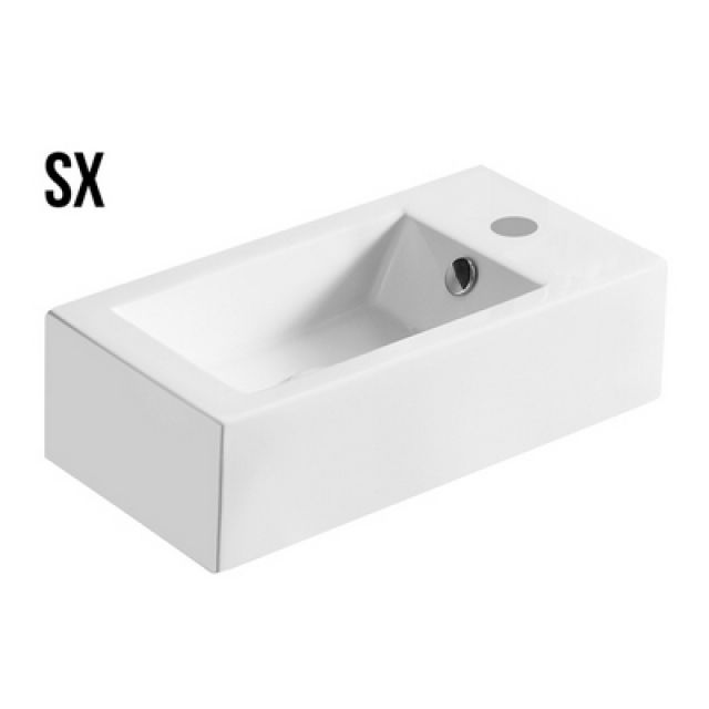 LAVABO D'APPOGGIO MOD. LA47 CM 50 X 25.5 Destro