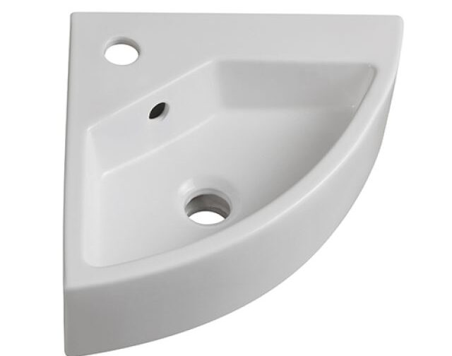 LAVABO AD ANGOLO MOD. LN58 CM 49 x 35 Bianco 50X32 cm