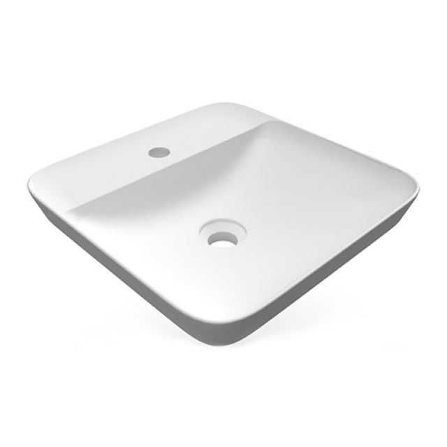 LAVABO AD INCASSO QUADRATO MONOFORO VARIANT 42 X 42 CM Bianco