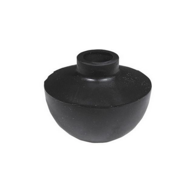 SFERA IN GOMMA Diam. Est. mm. 65 Altezza mm. 53. Diametro passante superiore mm. 18.