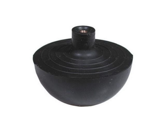 SFERA IN GOMMA CON NOTTOLINO IN OTTONE INCORPORATO Diam. Est. mm. 69,5