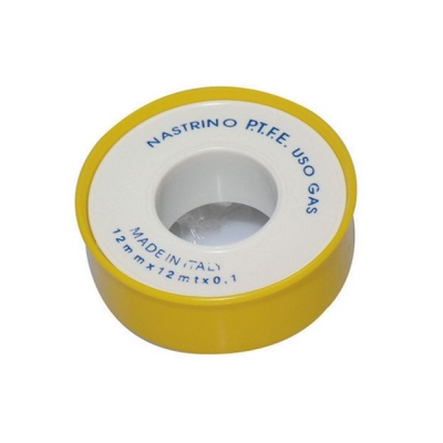 NASTRO PTFE PROFESSIONALE MT. 12 GAS mm. 12 (Pz.10)