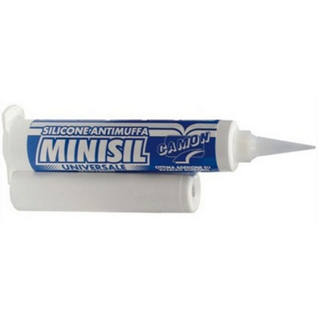 SILICONE ACETICO MINISIL + SPINGITORE Bianco