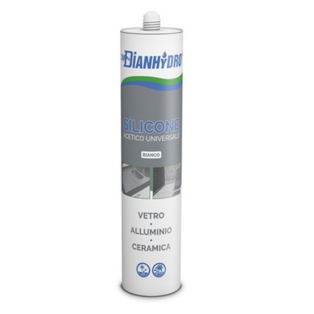 SILICONE ACETICO UNIVERSALE DIANHYDRO 280 ml - Bianco