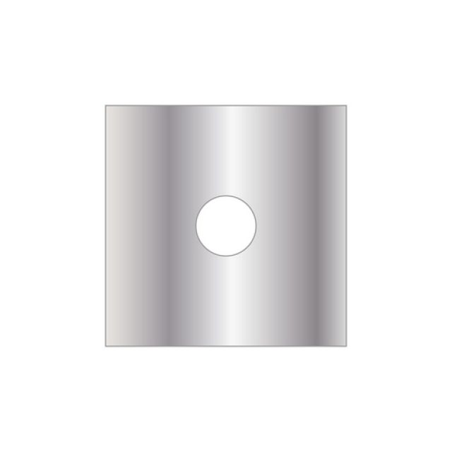ROSONE INOX QUADRATO 80X80 NASTRO BIOADESIVO Foro D. 20 mm
