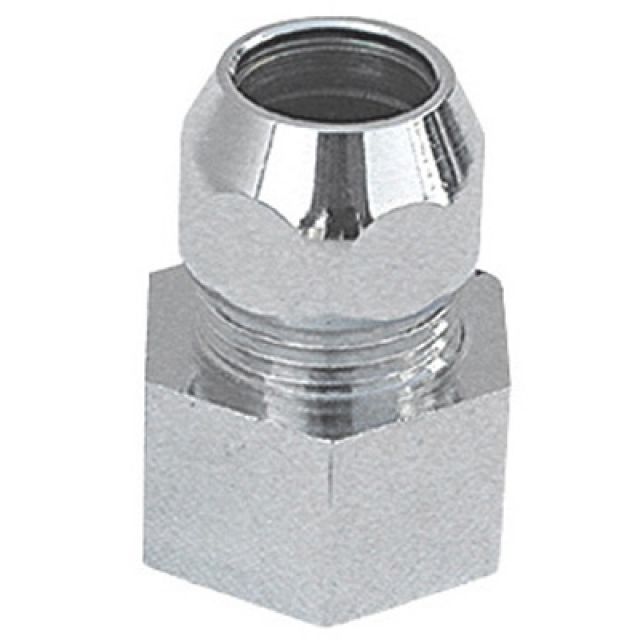 RACCORDO MF CON DADO CONICO CROMATO 1/2 x 3/8 Diam. 10