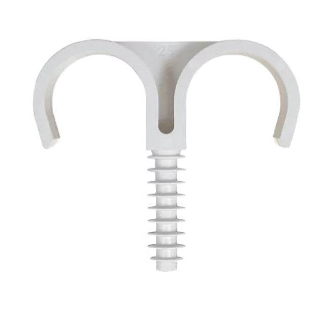 50 PZ FISSATUBO DOPPIO A BATTERE 20 mm