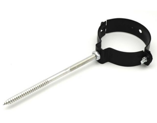 COLLARE PER FISSAGGIO DI TUBI FUMO VERNICIATO NERO Diam. 150