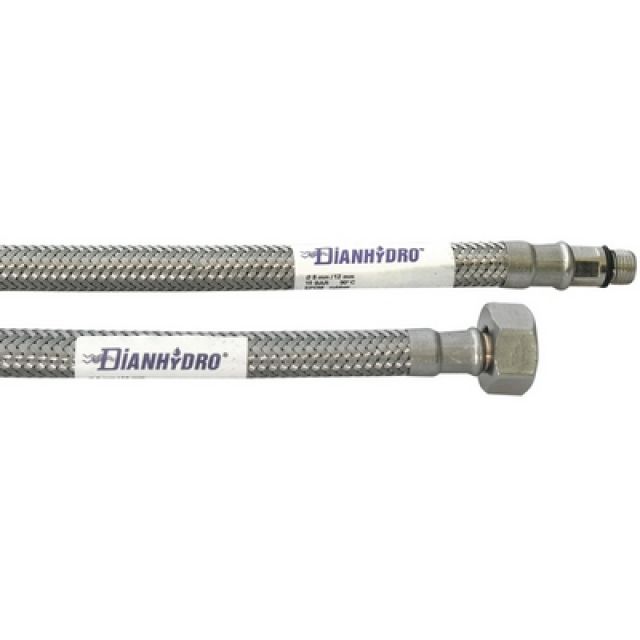 FLESSIBILE INOX PER RUBINETTERIE MONOCOMANDO F 1/2 x M 5/8 cm. 40 Diam. 12