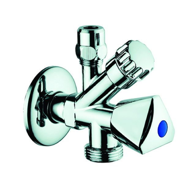 RUBINETTO COMBINATO SOTTOLAVABO-LAVATRICE DOPPIO USO 1/2 x 3/4
