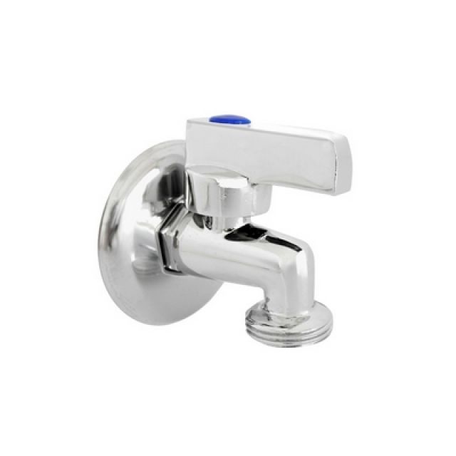 RUBINETTO LAVATRICE A SFERA PESANTE IN OTTONE CROMATO 1/2" x 3/4"