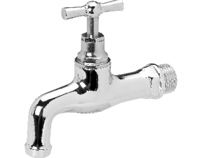 RUBINETTO A VITONE IN OTTONE CROMATO 1/2"