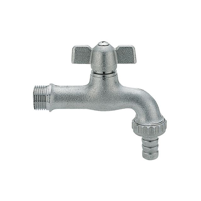 RUBINETTO PORTAGOMMA OTTONE NICHELATO ANTIGELO 1/2" DN 10 PN 10