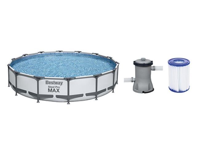 PISCINA STEEL PRO MAX FUORI TERRA ROTONDA cm 427 x 84