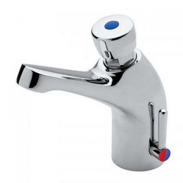 MISCELATORE LAVABO CON ARRESTO TEMPORIZZATO SERIE CLASSICA Cromo