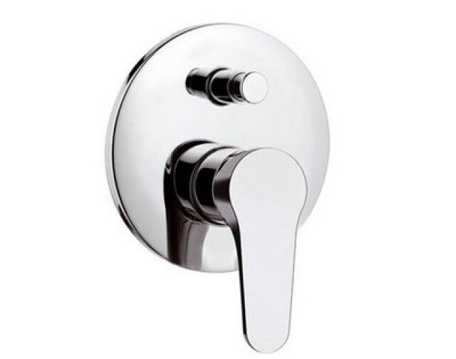 MISCELATORE MONOC. INCASSO CON DEVIATORE LINEA SURF Cromo