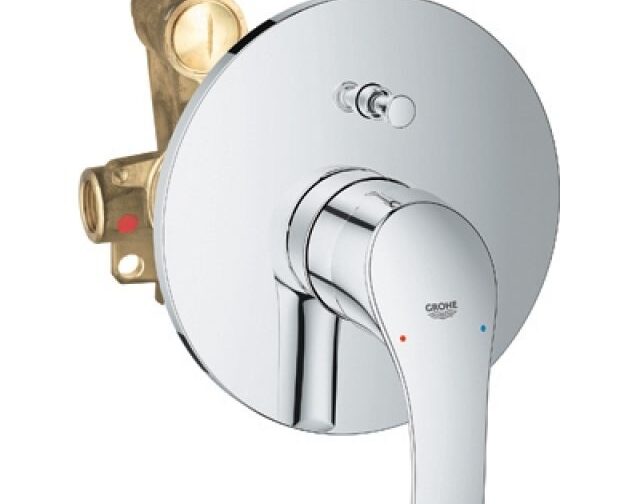 MISCELATORE MONOCOMANDO INCASSO DOCCIA C/DEV. LINEA EUROSMART Cromo