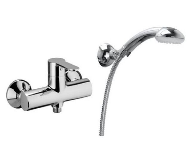 MISCELATORE MONOC. ESTERNO DOCCIA SENZA ACCESSORI LINEA BLU Cromo