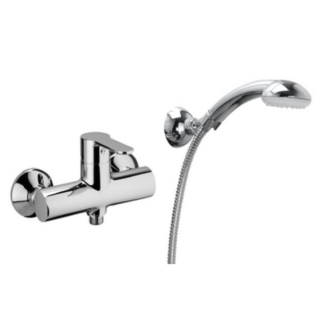 MISCELATORE MONOC. ESTERNO DOCCIA SENZA ACCESSORI LINEA BLU Cromo