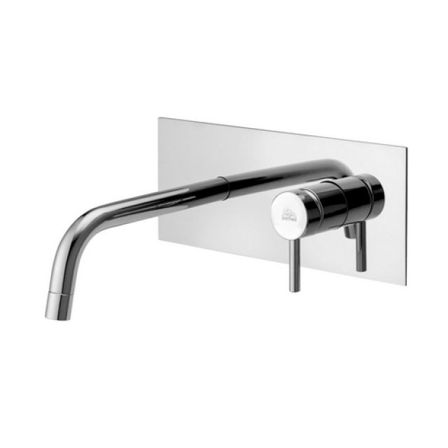 MISCELATORE INCASSO LAVABO CON BOCCA LINEA STICK Cromo bocca L. 248 mm