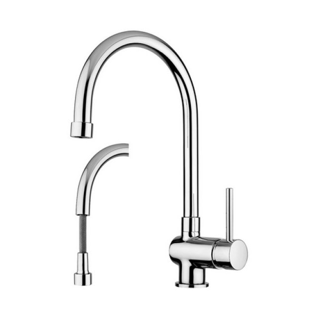 MISCELATORE LAVELLO CON DOCCIA ESTRAIBILE STICK Cromo