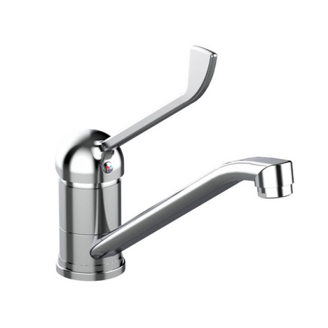 MISCELATORE MONOCOMANDO LAVELLO LEVA CLINICA FRONTALE LINEA TEN Cromo